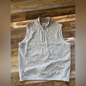 DULUTH TRADING COMPANY Vest Grey Relaxed Fit Cotton Blend 1/4 Zip - XL